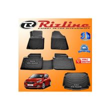 Rizline Kia Ceed 3D Paspas + 3D Bagaj Havuzu HB 2012-2017 Arası Siyah Set