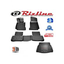 Rizline Mercedes W205 C200 3D Paspas + 3D Rampalı Bagaj Havuzu 2014-2019 Arası Siyah Set