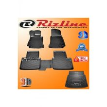 Rizline Mercedes W213 E Serisi 3D Paspas + 3D Rampalı Bagaj Havuzu 2016 Sonrası Siyah Set