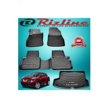 Rizline Nissan Juke 2014-2019 Arası Siyah 3D Paspas +Üst Bagaj Havuzu
