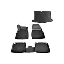 Rizline Nissan Micra 2019 Sonrası 3D Paspas Siyah & Bagaj Havuzu Set