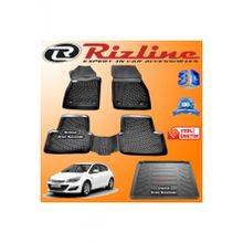 Rizline Opel Astra J HB 3D Paspas + 3D Bagaj Havuzu 2010-2017 Arası Siyah Set