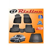 Rizline Opel Astra J Sedan 3D Paspas + 3D Bagaj Havuzu 2012-2018 Arası Siyah Set