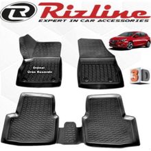 Rizline Opel Astra K HB 2015 - 2020 Arası Siyah 4 Parça Set 3D Havuzlu Paspas