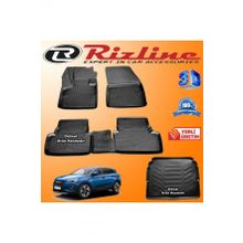 Rizline Opel Grandland 3D Paspas + 3D Bagaj Havuzu 2017 Sonrası Siyah Set