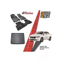 Rizline Peugeot 301 2012 Sonrası 3D Havuzlu Paspas + Bagaj Havuzu