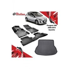 Rizline Peugeot 308 2008-2013 Uyumlu Paspas ve Bagaj Havuzu Set