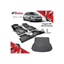 Rizline Peugeot 308 2014 ve Sonrası Paspas ve Bagaj Havuzu Set