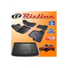 Rizline Renault Captur 3D Paspas + 3D Bagaj Havuzu 2013 - 2018 Arası Siyah Set