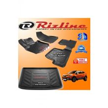 Rizline Renault Captur 3D Paspas + 3D Bagaj Havuzu 2013 - 2018 Arası Siyah Set