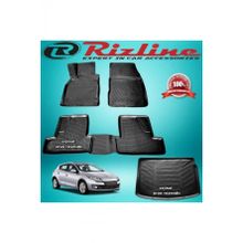 Rizline Renault Megane 3 Siyah HB 2010-2016 Arası 3D Paspas+Bagaj Havuzu