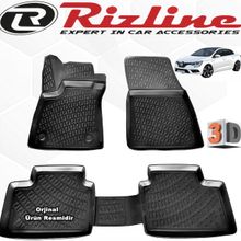 Rizline Renault Megane 4 Sedan 2016 - 2020 Arası Siyah 4 Parça Set 3D Havuzlu Paspas
