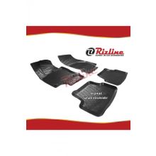 Rizline Rizline Audi A3 Siyah Sedan 2013-2020 Arası 4 Prc 3D Havuzlu Paspas