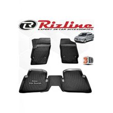 Rizline Seat Cordoba 2002 - 2009 Arası Siyah 4 Parça Set 3D Havuzlu Paspas