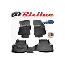Rizline Seat Leon STW 2013 - 2020 Arası Siyah 4 Parça Set 3D Havuzlu Paspas