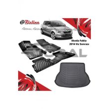 Rizline Skoda Fabia 2014 ve Sonrası Paspas ve Bagaj Havuzu Set