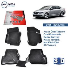 Rizline Skoda Octavia 2005-2012 Bej 3D Havuzlu Paspas
