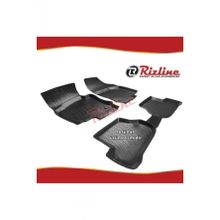 Rizline Skoda Octavia A4 Siyah 1996-2004 Arası 4 Parça 3D Havuzlu Paspas