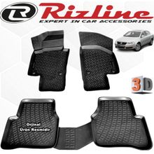 Rizline Volkswagen Passat B6 Siyah Sedan 2005-2010 Aras 3D Havuzlu Paspas