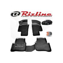 Rizline VW Passat CC 2015 - 2020 Arası Siyah 4 Parça Set 3D Havuzlu Paspas