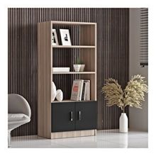 Robin Home Verona Ofis Meşe Siyah Kitaplık