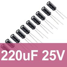 Robocombo 220UF 25V 10 Adet Elektrolitik Kondansatör