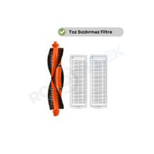 Robotyedek Xiaomi Mop Pro Styj02ym Beyaz Uyumlu 3 Parça Yedek Ana Fırça ve Hepa Filtre