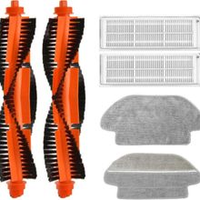 Robotyedek Xiaomi Mop Pro Styj02ym Siyah Uyumlu 6 Parça Set Yedek Fırça Hepa Filtre Mop