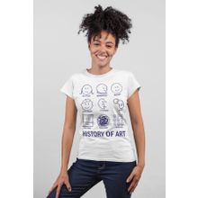 Rock & Roll 1M1BW048AB Sanat Tarihi Beyaz Kısa Kollu Kadın T-Shirt