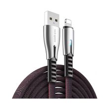 Rock Space M2 ZN-Alloy 120 cm Lightning Siyah Hızlı Şarj ve Data Kablosu