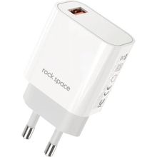 Rock T48 Space Single 18 W Qc 3.0 Beyaz Mini Seyahat Şarj Cihazı