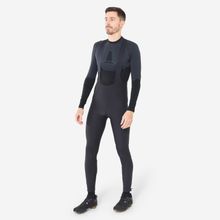 Rockrider Tayt Bib Siyah Yastıklı Askılı Uzun Erkek Şort