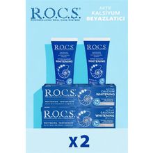 Rocs 2x94 gr Aktif Kalsiyum Beyazlatıcı Diş Macunu