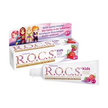 Rocs Kids 35 ml Ahududulu-Çilekli 4-7 Yaş Meyveli Çocuk Diş Macunu