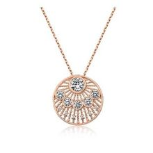 Rom Design 925 Ayar Etnik Desenli Rose Kadın Gümüş Kolye
