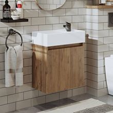 Roomart Ayaksız Tek Kapaklı Lavabolu 50 CM Banyo Dolabı