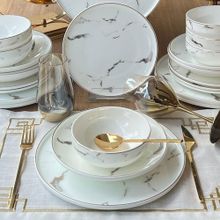 Rossev Marble Gold 24 Parça 6 Kişilik Yemek Takımı
