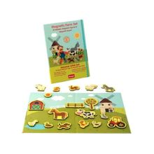 Rossie 48407 Ahşap Manyetik Oyun Alanı Mıknatıslı Çiftlik Oyun Seti