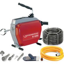 Rothenberger R600 Kanal Açma Makinesi+16/22 mm Spiral ve Uç Seti