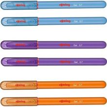 Rotring Jel Mürekkepli 3 Renk (Mavi-Mor-Turuncu) 6'lı Kalem Seti
