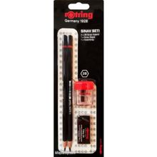 Rotring Sınav Seti 2X2b Silgi Kalemtraş Sınav Kalemi