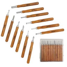 Rox Wood 12 Parça Mini Ahşap Oyma Bıçak Seti