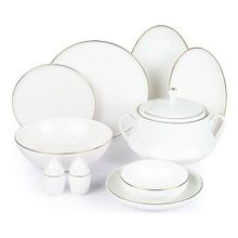 Roy King DSN048 Gold Thin 12 Kişilik 55 Parça Bone China Yemek Takımı