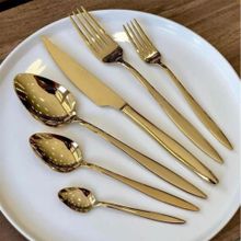 Roy King RSK001 Ares 36 Parça Parlak Gold Kaşık Takımı