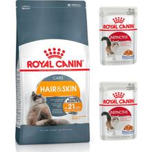 Royal Canin Hair Skin Care Tüy Güzelliği 4 kg Kedi Maması + Royal Canin 2 Adet Yaş Mama
