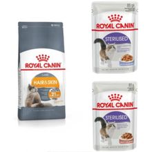 Royal Canin Hassas Tüylü Yetişkin 2 kg Kuru Kedi Mama + Sterilised Kısır 2x85 gr Kedi Yaş Mama