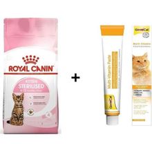 Royal Canin Kitten Sterilised 2 kg Kısırlaştırılmış Yavru Kedi Maması + Gimcat 100 gr Multivitamin