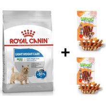 Royal Canin Light Weight Care 3 kg Köpek Maması + 2x80 gr Wooc Ödül