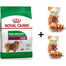 Royal Canin Mini Indoor Adult 1.5 kg Köpek Maması + 2x80 gr Wooc Ödül
