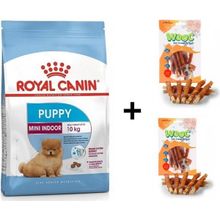 Royal Canin Mini Indoor Puppy 1.5 kg Köpek Maması + 2x80 gr Wooc Ödül
